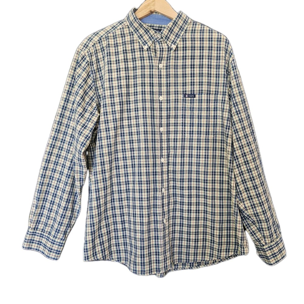 Ralph Lauren Mens Button Down Shirt Size XL Button Up Long Sleeve Chaps